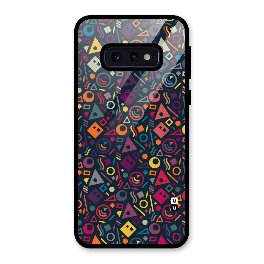Abstract Figures Glass Back Case for Galaxy S10e