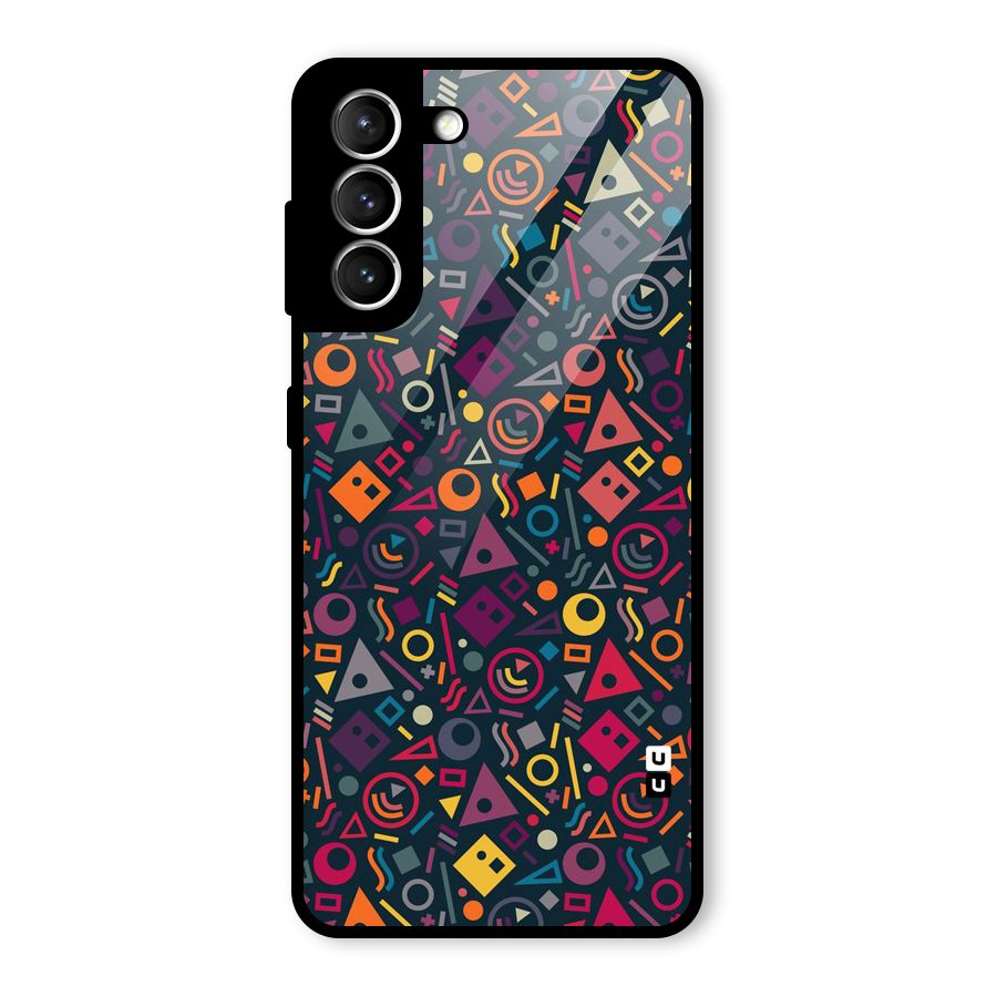 Abstract Figures Glass Back Case for Galaxy S21 5G