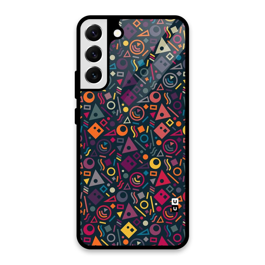 Abstract Figures Glass Back Case for Galaxy S22 Plus 5G