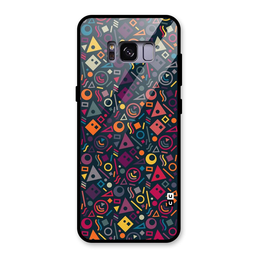 Abstract Figures Glass Back Case for Galaxy S8