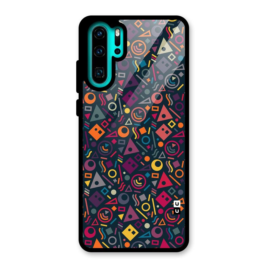 Abstract Figures Glass Back Case for Huawei P30 Pro
