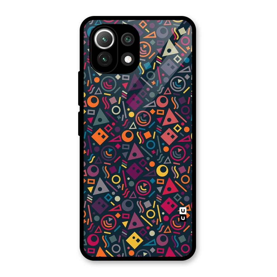 Abstract Figures Glass Back Case for Mi 11 Lite