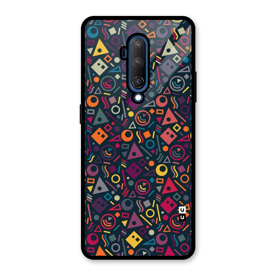 Abstract Figures Glass Back Case for OnePlus 7T Pro