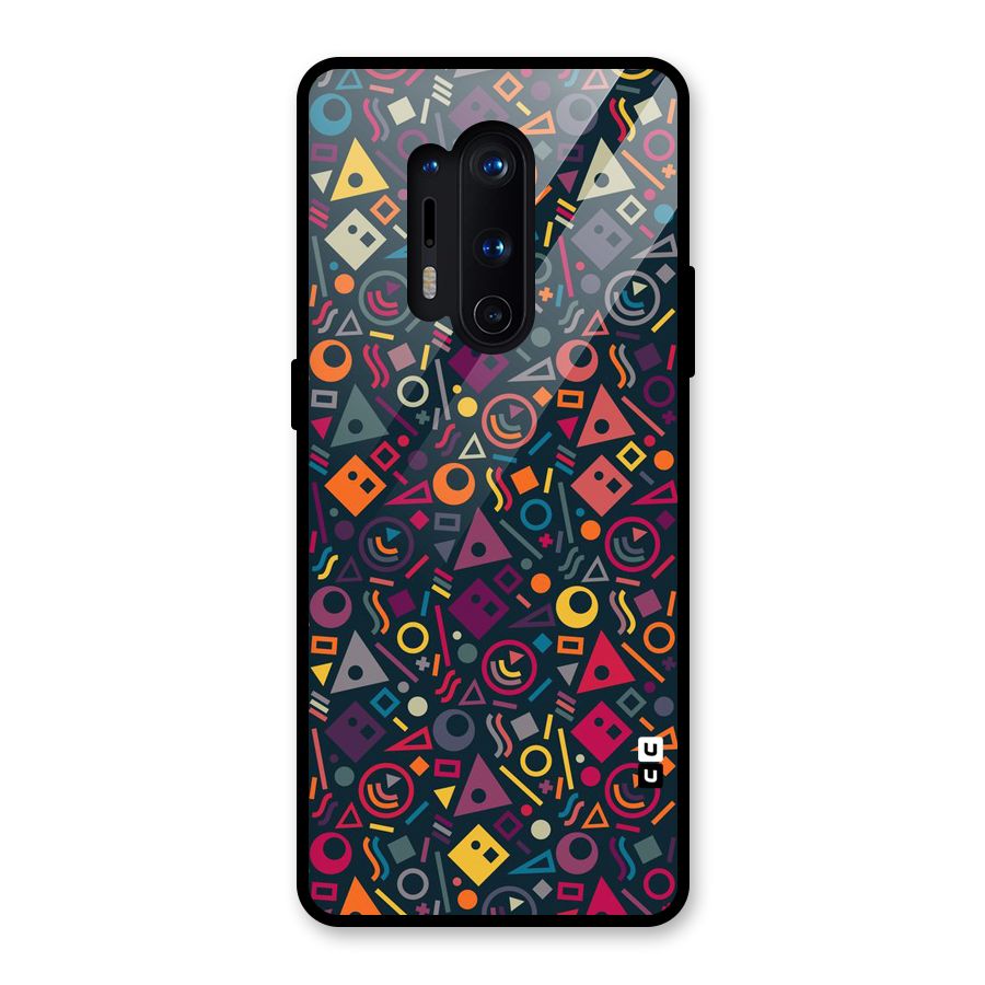 Abstract Figures Glass Back Case for OnePlus 8 Pro