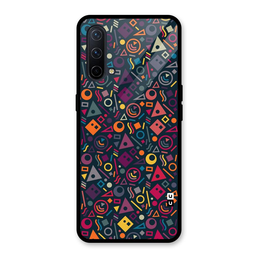 Abstract Figures Glass Back Case for OnePlus Nord CE 5G
