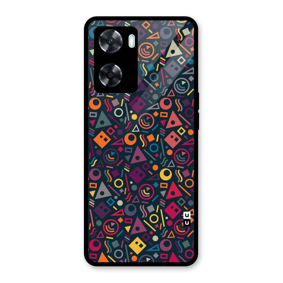 Abstract Figures Glass Back Case for Oppo A77