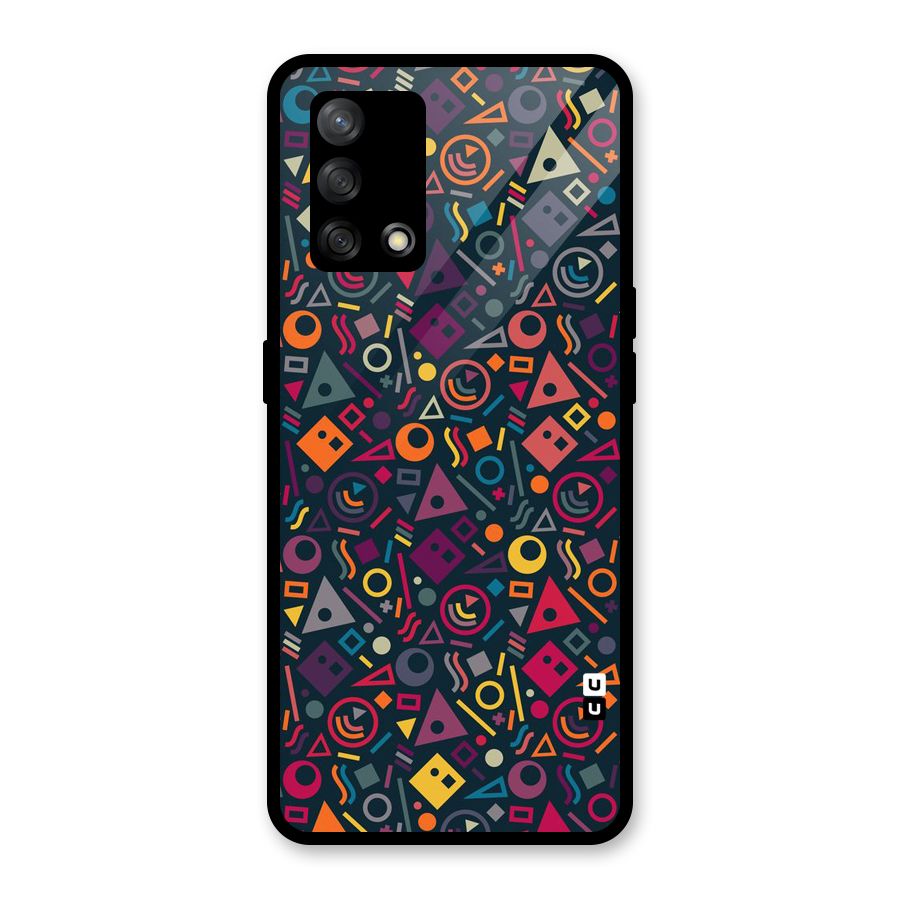 Abstract Figures Glass Back Case for Oppo F19s