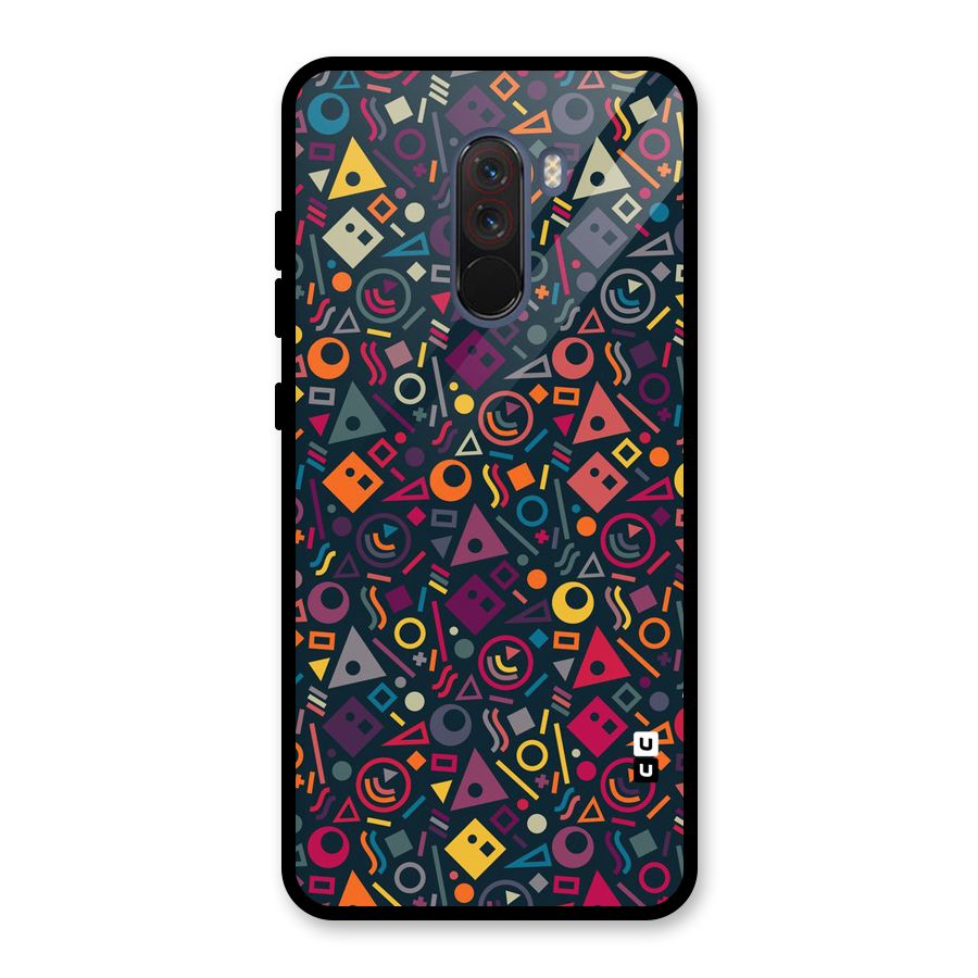 Abstract Figures Glass Back Case for Poco F1