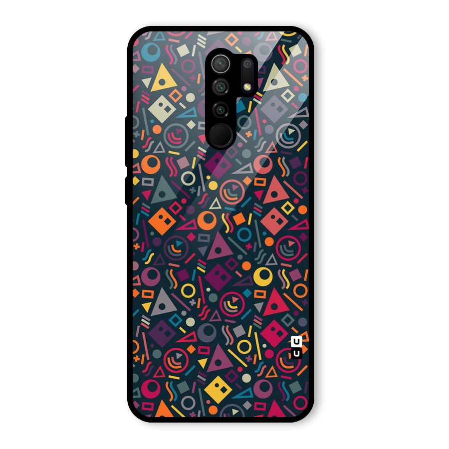 Abstract Figures Glass Back Case for Poco M2