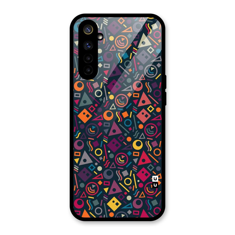 Abstract Figures Glass Back Case for Realme 6