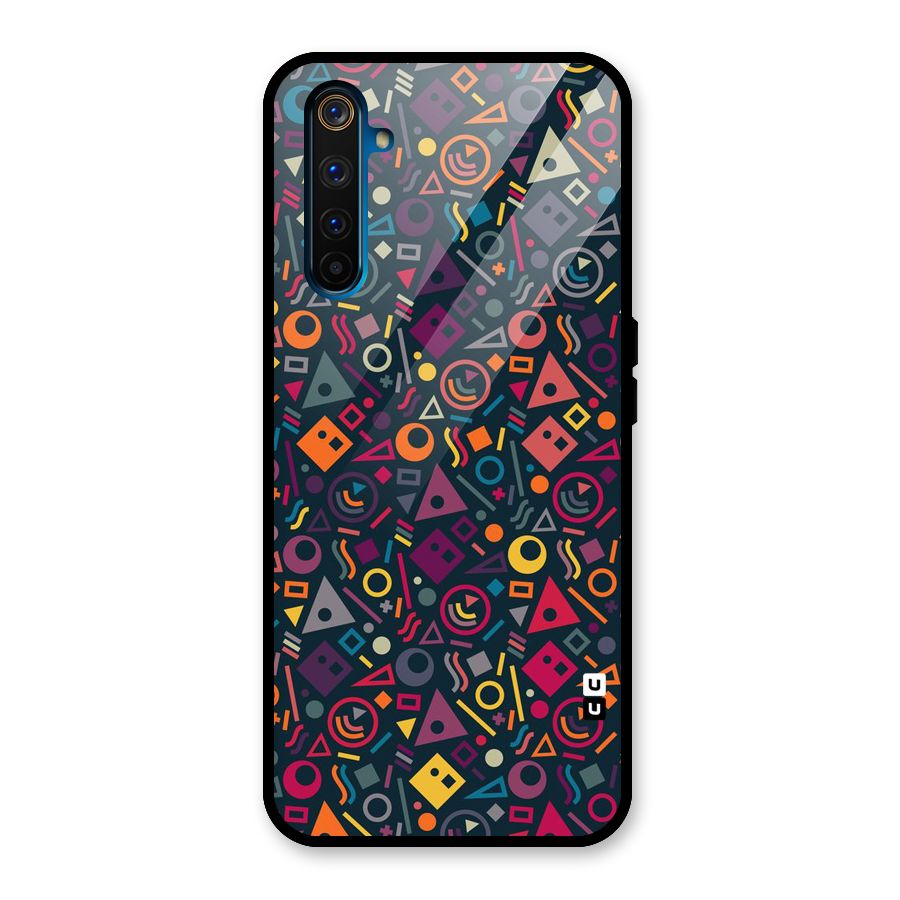 Abstract Figures Glass Back Case for Realme 6 Pro