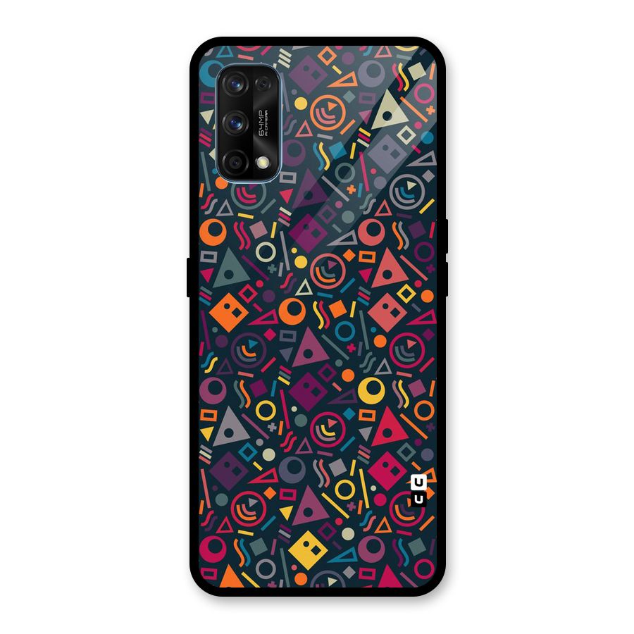 Abstract Figures Glass Back Case for Realme 7 Pro