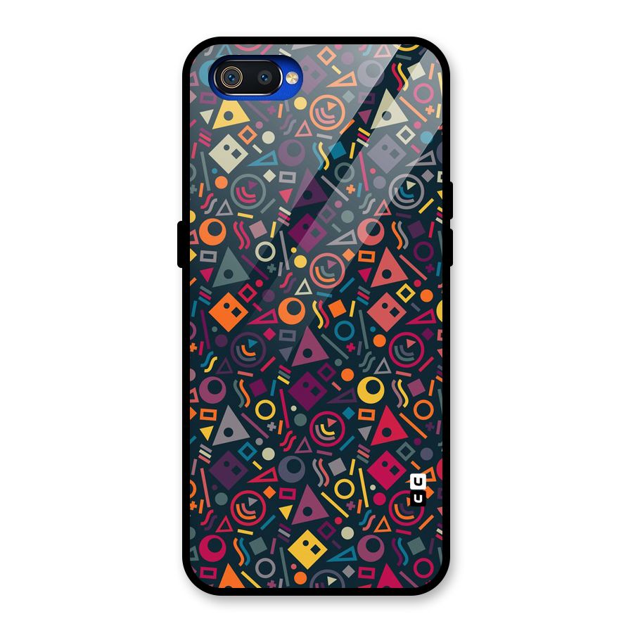 Abstract Figures Glass Back Case for Realme C2