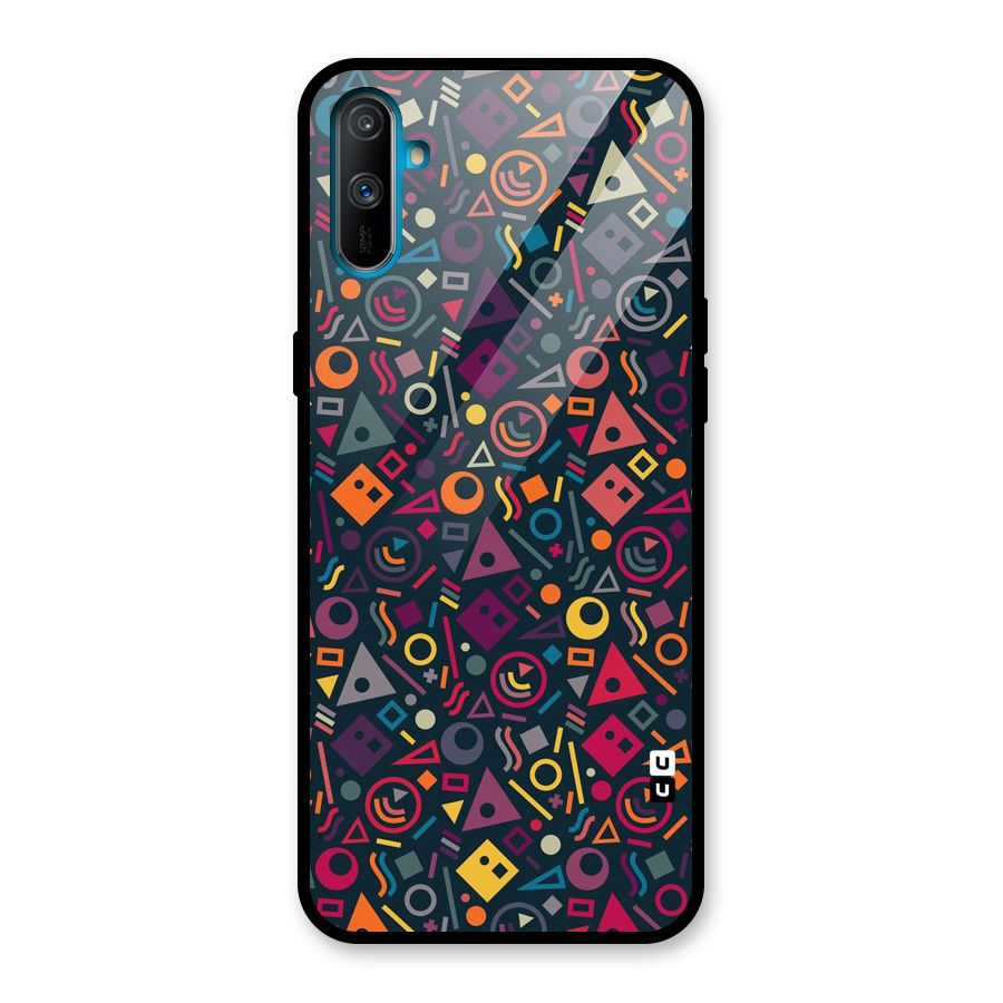 Abstract Figures Glass Back Case for Realme C3