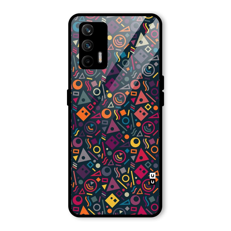 Abstract Figures Glass Back Case for Realme GT 5G