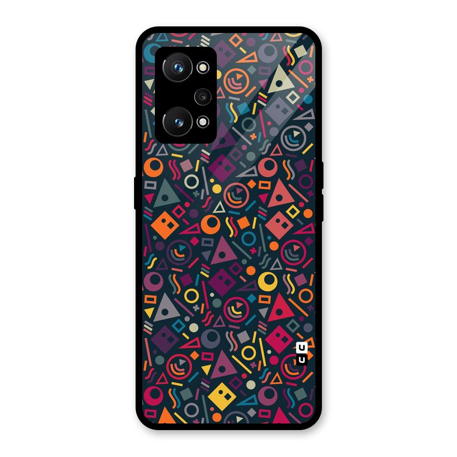 Abstract Figures Glass Back Case for Realme GT Neo 3T