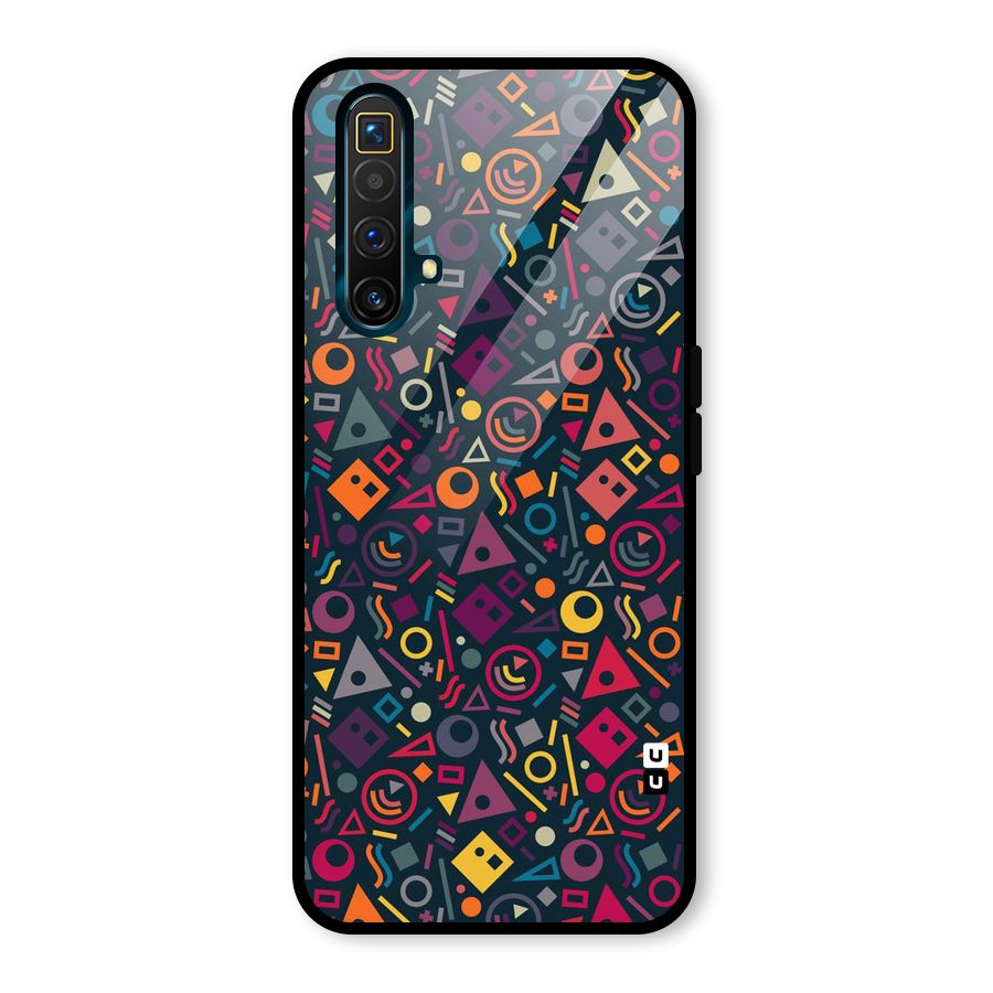 Abstract Figures Glass Back Case for Realme X3