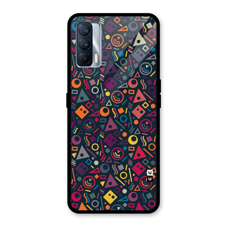 Abstract Figures Glass Back Case for Realme X7