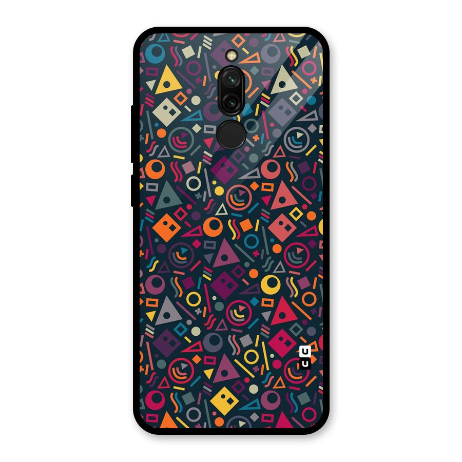 Abstract Figures Glass Back Case for Redmi 8