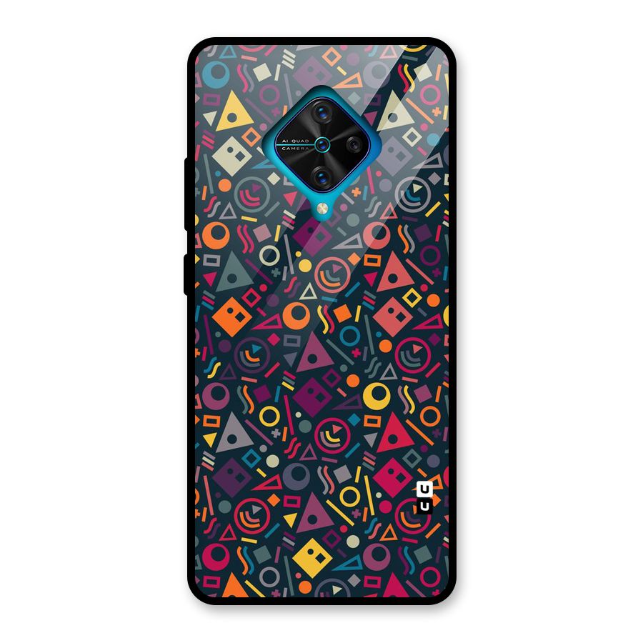 Abstract Figures Glass Back Case for Vivo S1 Pro
