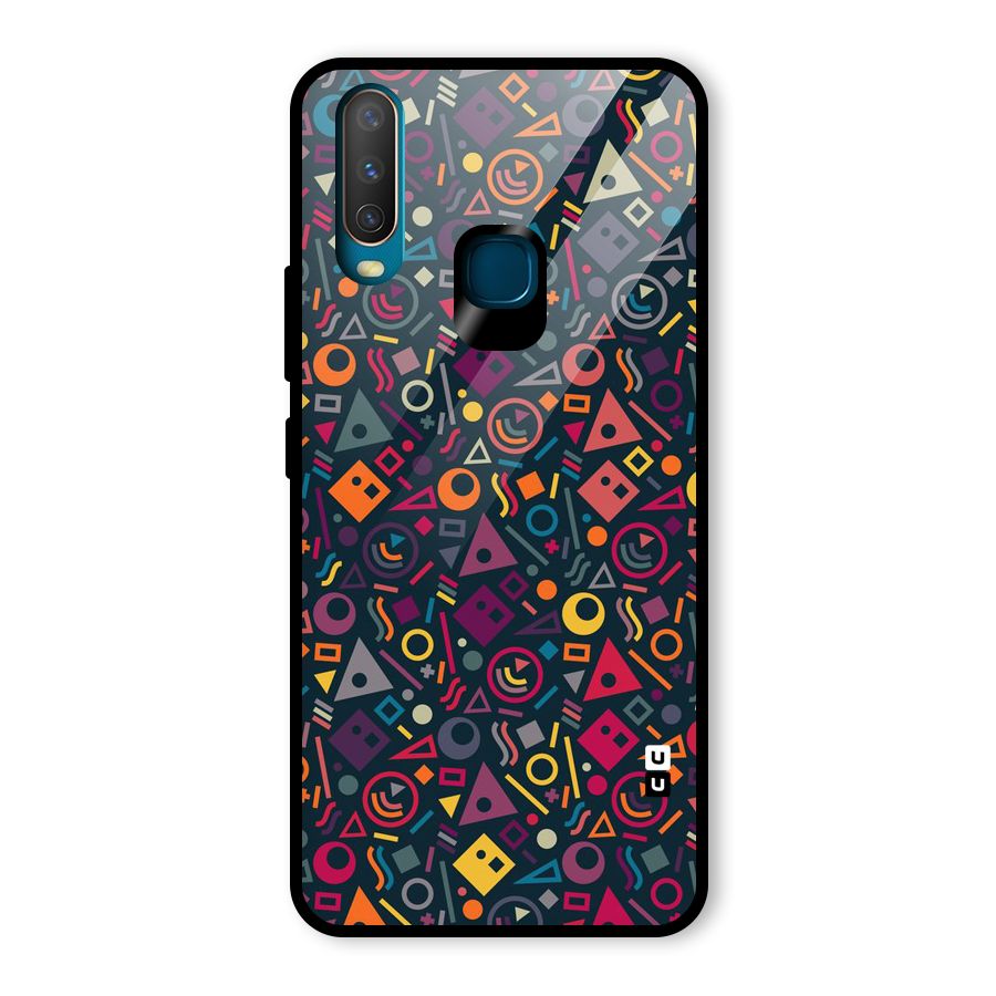Abstract Figures Glass Back Case for Vivo U10