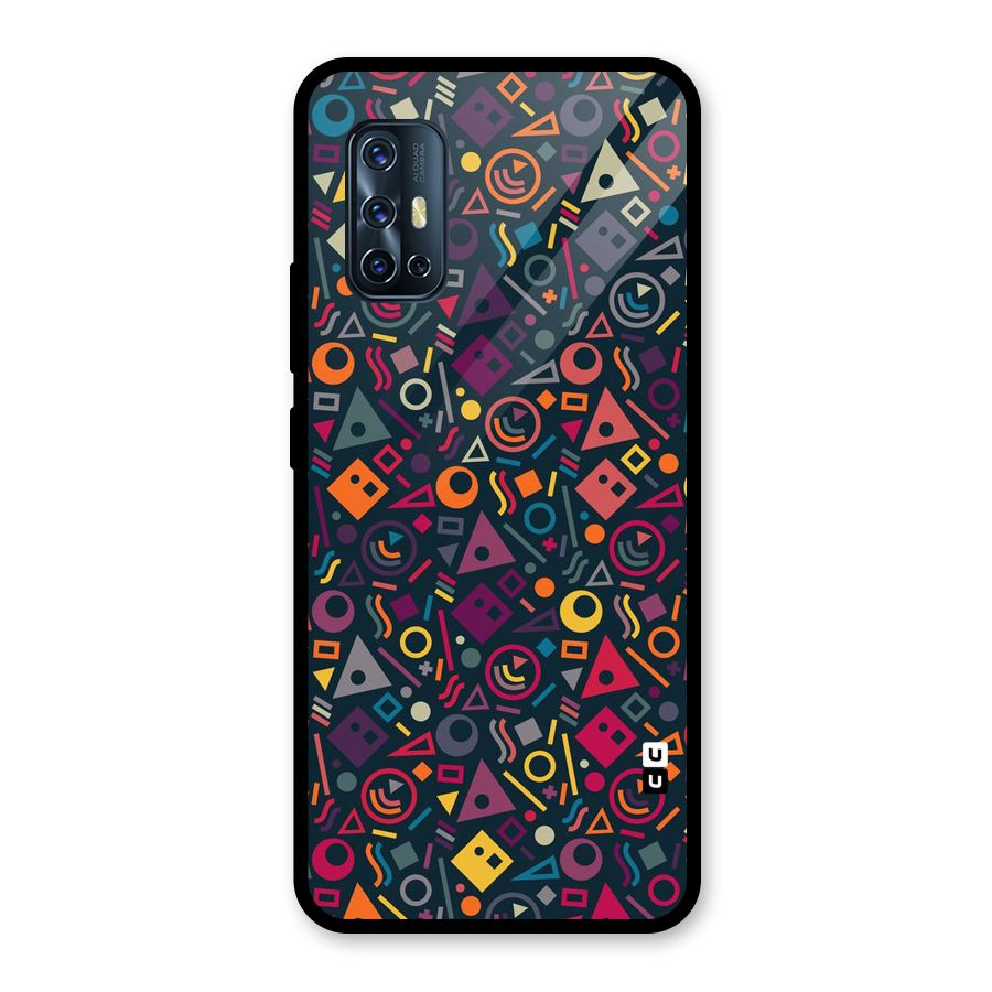 Abstract Figures Glass Back Case for Vivo V17