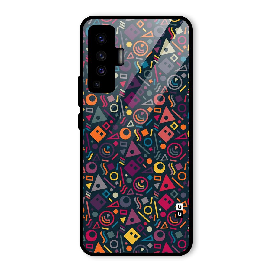 Abstract Figures Glass Back Case for Vivo X50