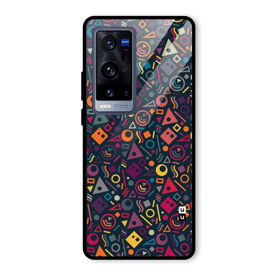Abstract Figures Glass Back Case for Vivo X60 Pro Plus
