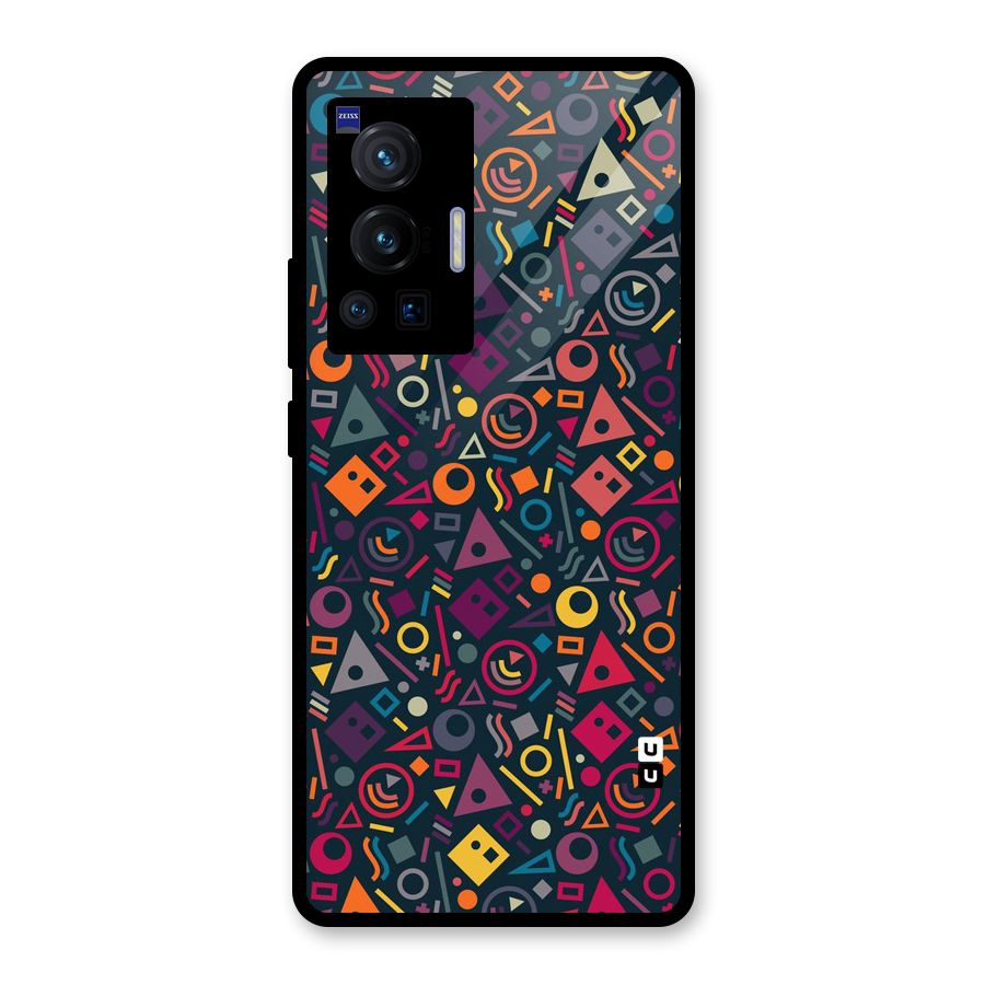 Abstract Figures Glass Back Case for Vivo X70 Pro