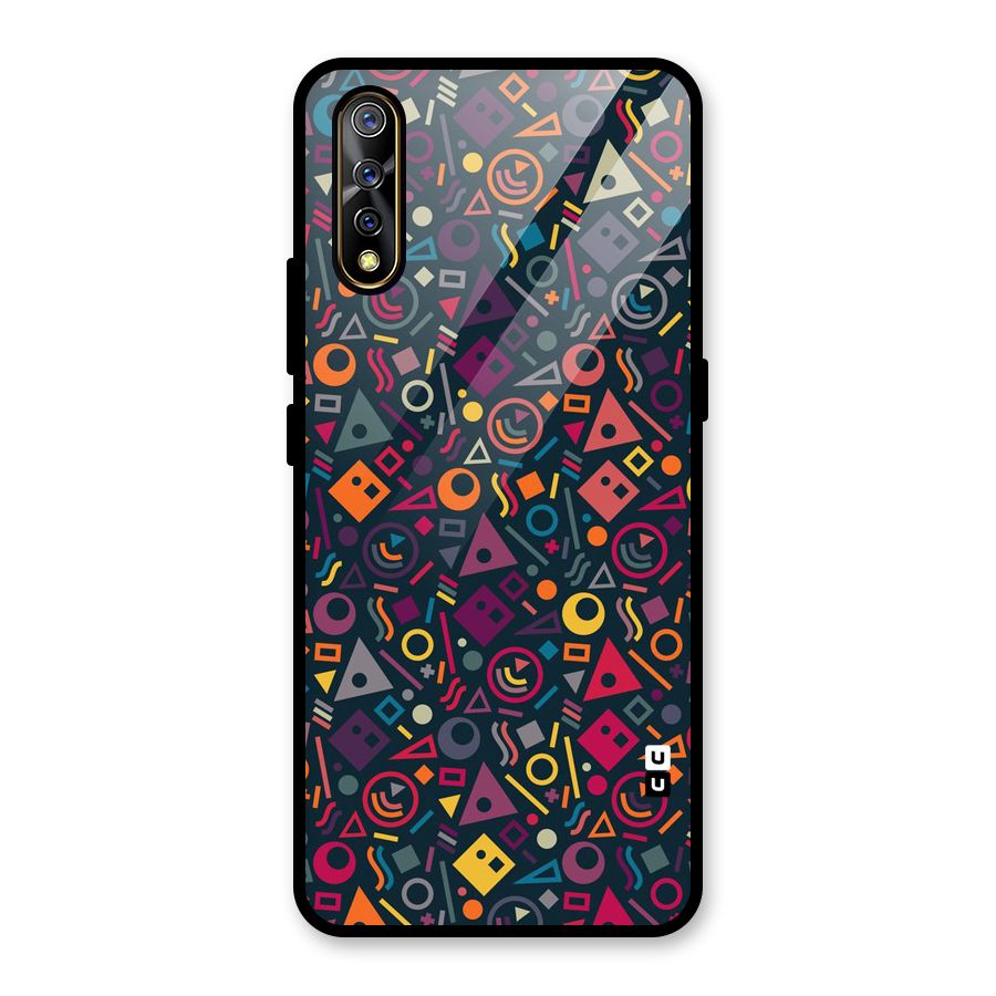 Abstract Figures Glass Back Case for Vivo Z1x