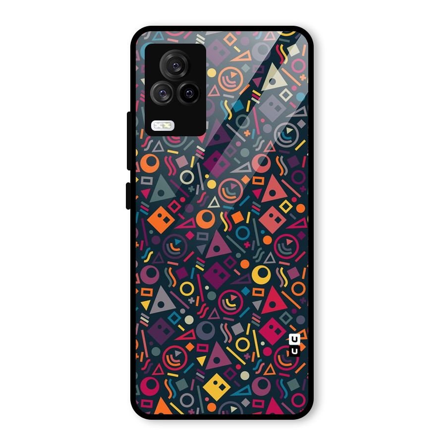 Abstract Figures Glass Back Case for Vivo iQOO 7 Legend 5G