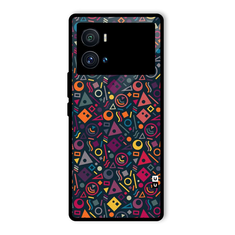 Abstract Figures Glass Back Case for Vivo iQOO 9 Pro