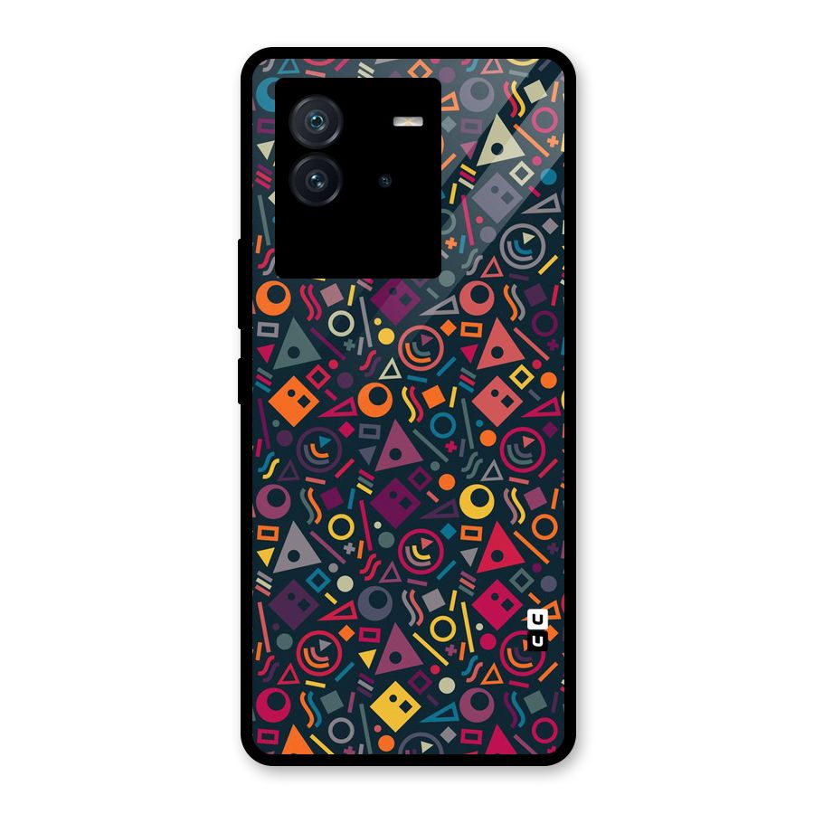 Abstract Figures Glass Back Case for Vivo iQOO Neo 6 5G
