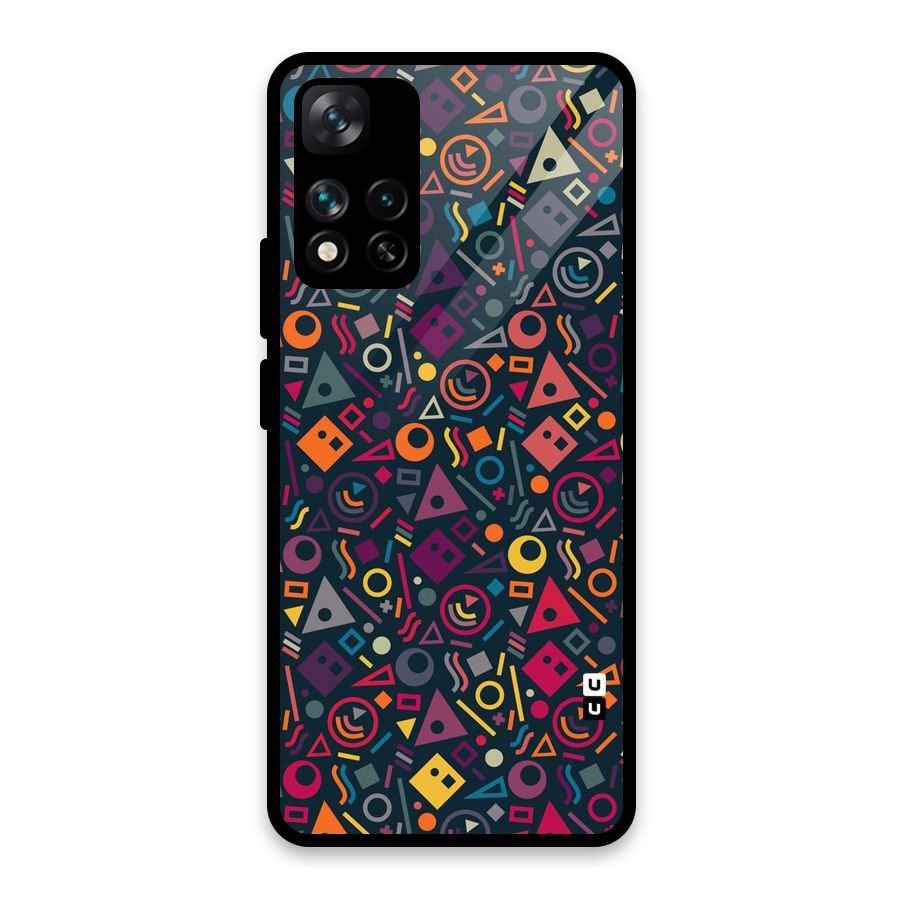Abstract Figures Glass Back Case for Xiaomi 11i HyperCharge 5G