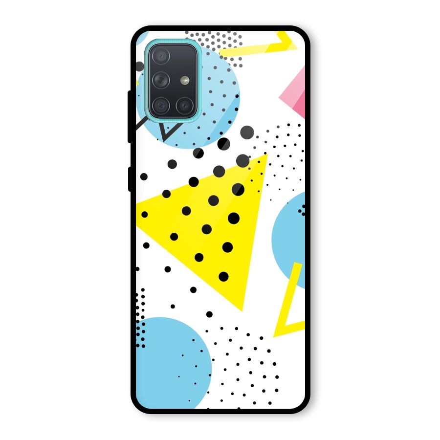 Abstract Geometry Glass Back Case for Galaxy A71