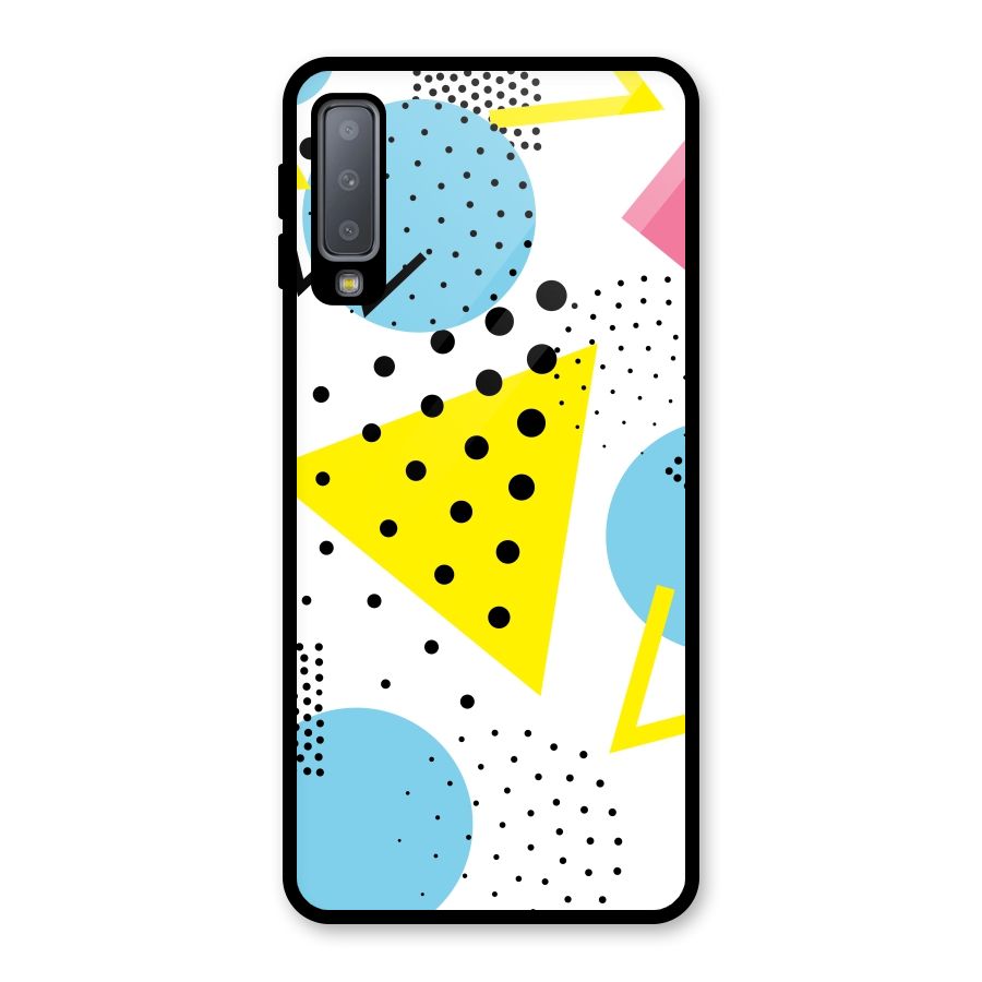 Abstract Geometry Glass Back Case for Galaxy A7 (2018)