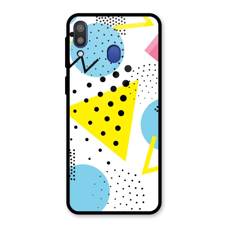 Abstract Geometry Glass Back Case for Galaxy M20