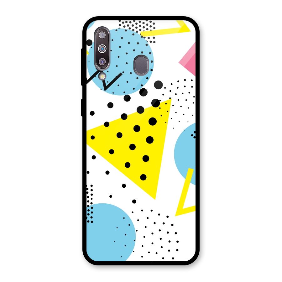Abstract Geometry Glass Back Case for Galaxy M30