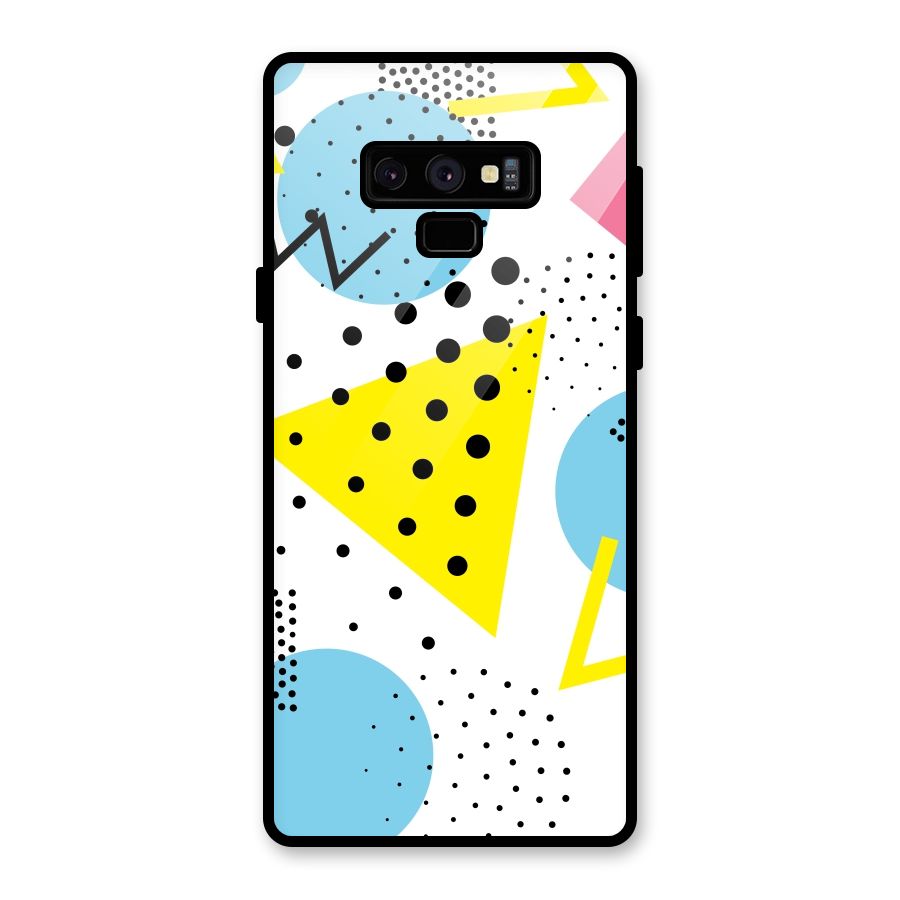 Abstract Geometry Glass Back Case for Galaxy Note 9