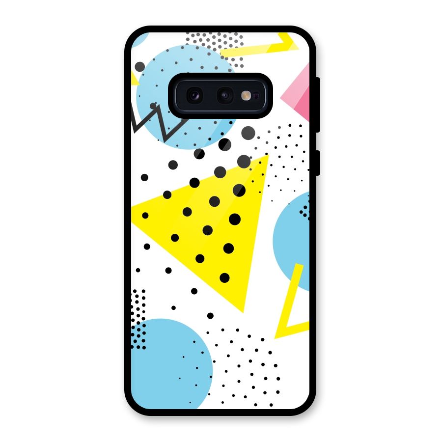 Abstract Geometry Glass Back Case for Galaxy S10e