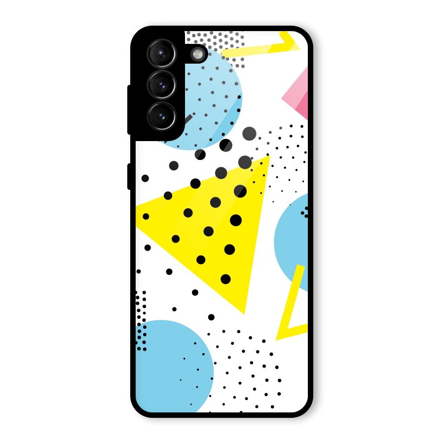 Abstract Geometry Glass Back Case for Galaxy S21 Plus