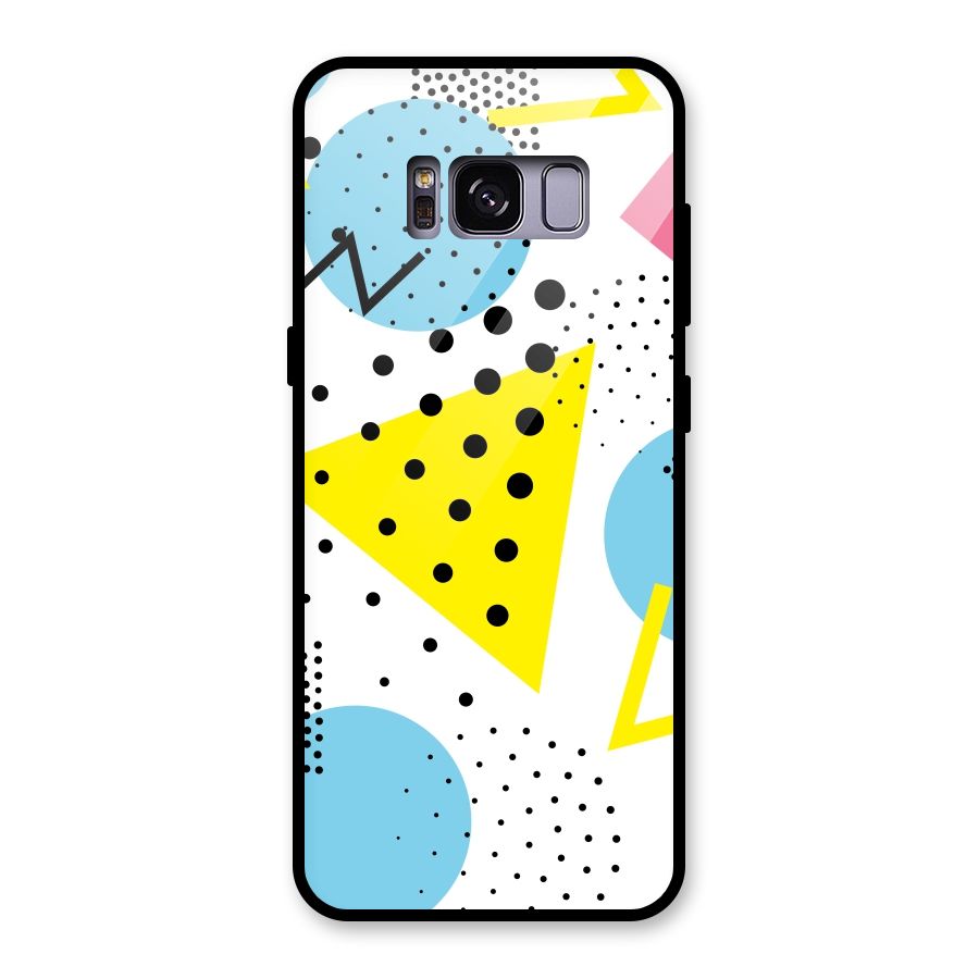 Abstract Geometry Glass Back Case for Galaxy S8
