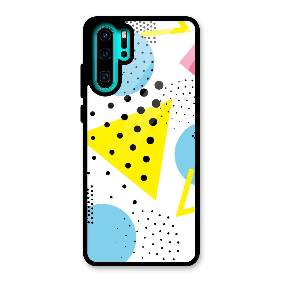 Abstract Geometry Glass Back Case for Huawei P30 Pro