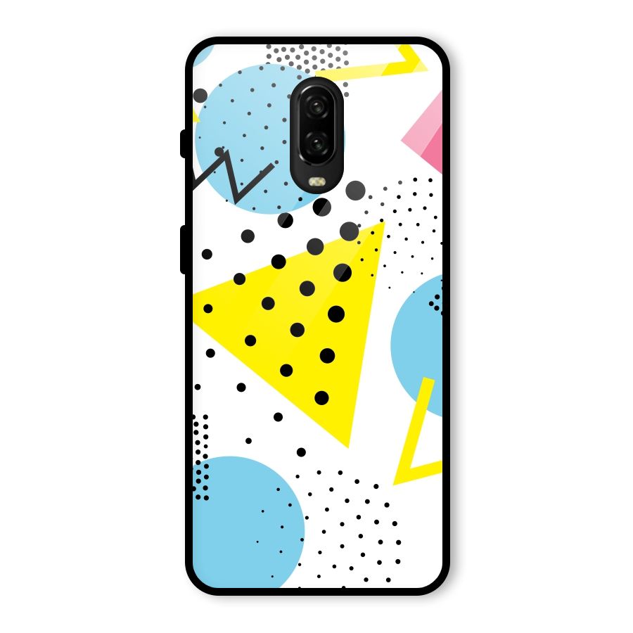 Abstract Geometry Glass Back Case for OnePlus 6T