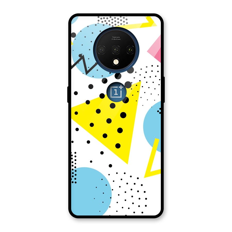 Abstract Geometry Glass Back Case for OnePlus 7T