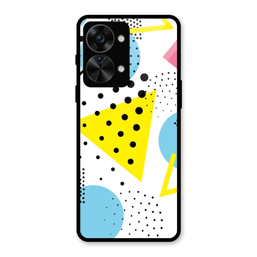 Abstract Geometry Glass Back Case for OnePlus Nord 2T