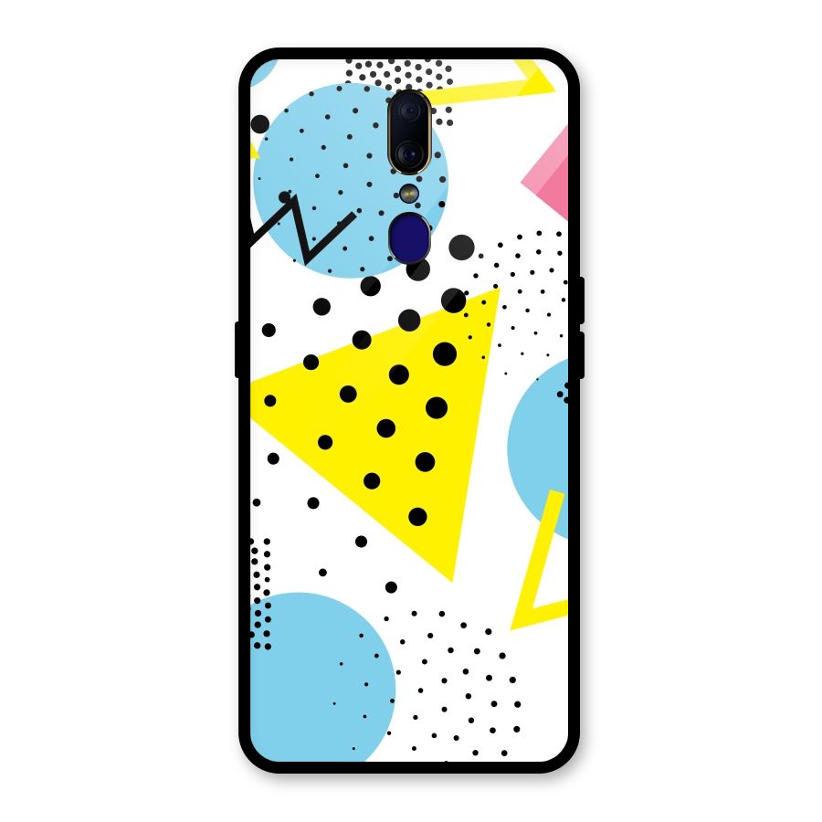 Abstract Geometry Glass Back Case for Oppo F11