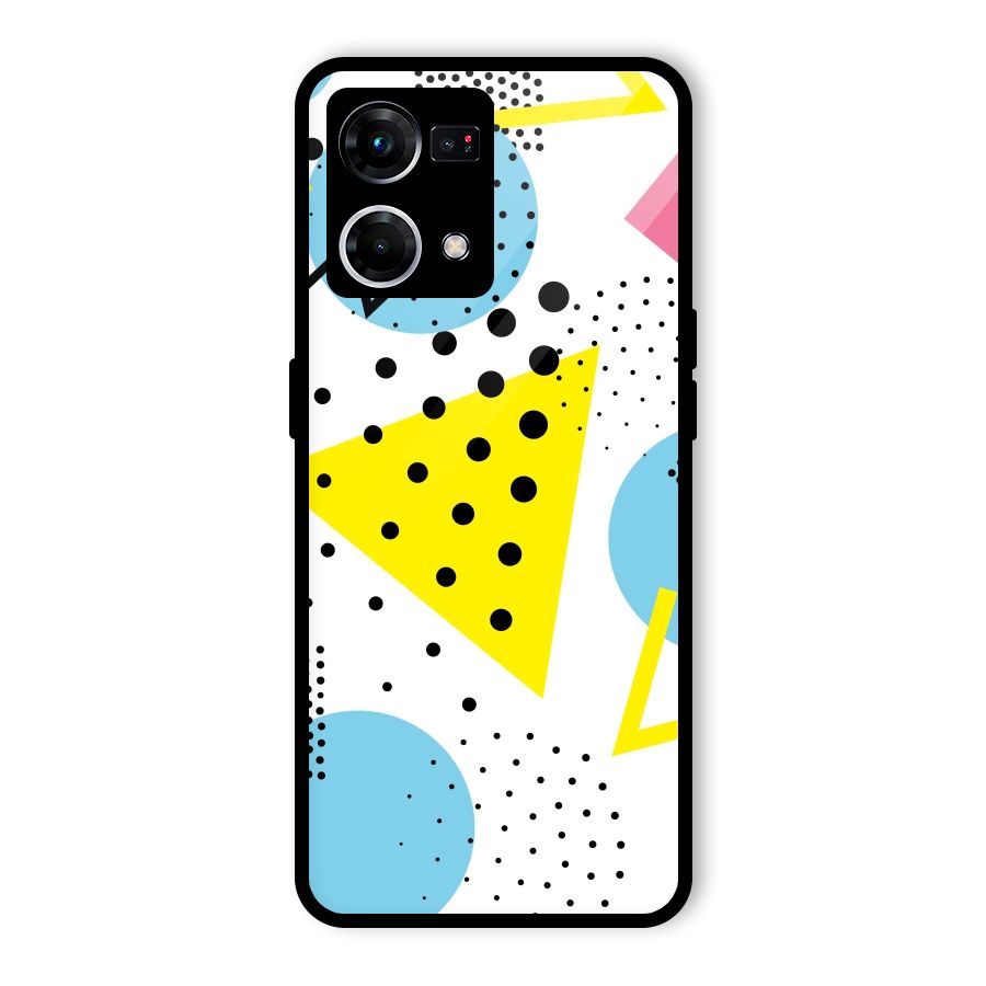 Abstract Geometry Glass Back Case for Oppo F21 Pro 4G