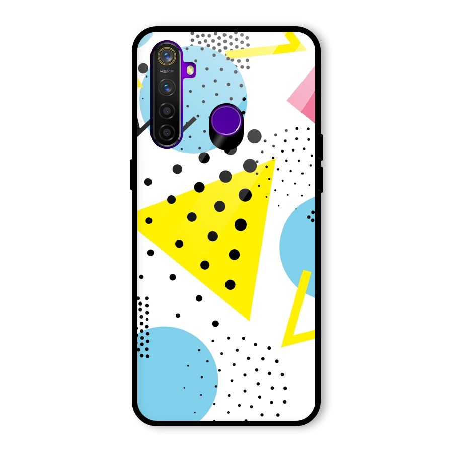 Abstract Geometry Glass Back Case for Realme 5 Pro