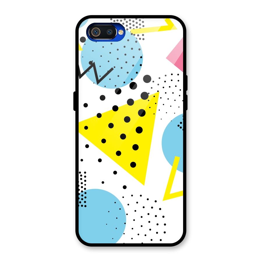 Abstract Geometry Glass Back Case for Realme C2